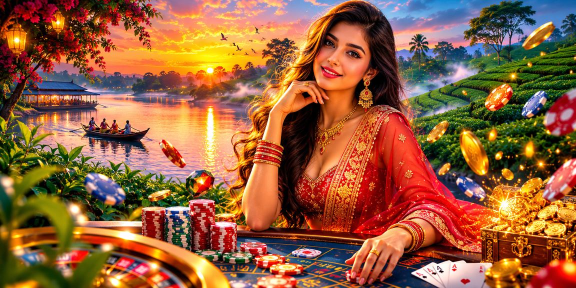 রংপুরের চা বাগানের পাশে বসে মোবাইলে গেম খেলছেন একজন তরুণ